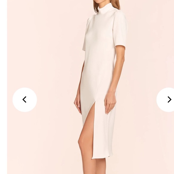 Amanda Uprichard Butler Dress Midi mock neck blue royal dress size small s - Picture 8 of 13